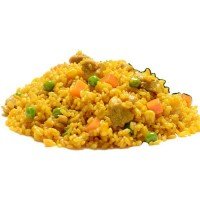 Arroz frito con pollo y curri